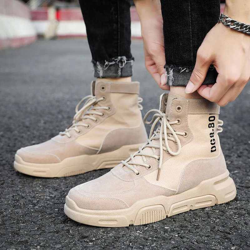 Мужские тактические ботинки до щиколотки, модные ботинки для пустыни, 2022