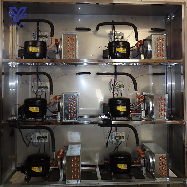 YUSHUODA stainless steel 6 bodies mortuary corpse refrigerator and freezer