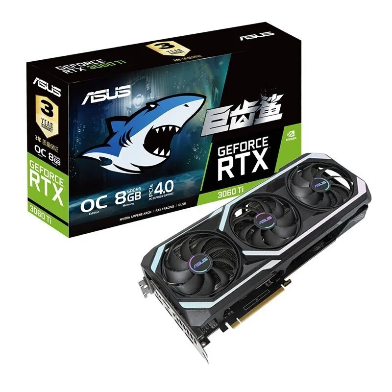 Новинка 100%, в наличии, видеокарта для ASUS ATS GeForce RTX 3060 ti O8G GAMING LHR, видеокарта 8 Гб 256 бит GDDR6 RTX 3060ti