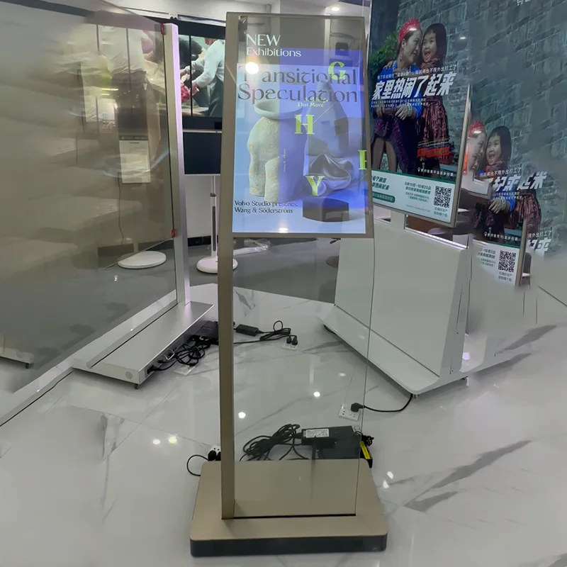 30/55 Inch Transparent OLED Digital Signage Advertising Screen Window Display Machine for Luxury Store Smart Showcase