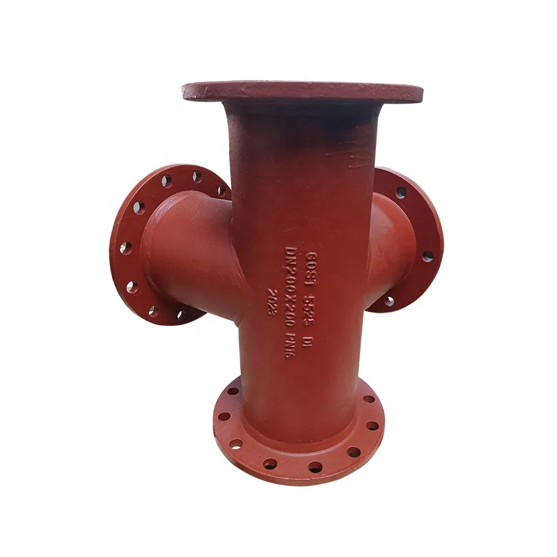 GOST 5525-88 Ductile Iron Flanged Pipe Fitting All Flanged Tee Fire Support