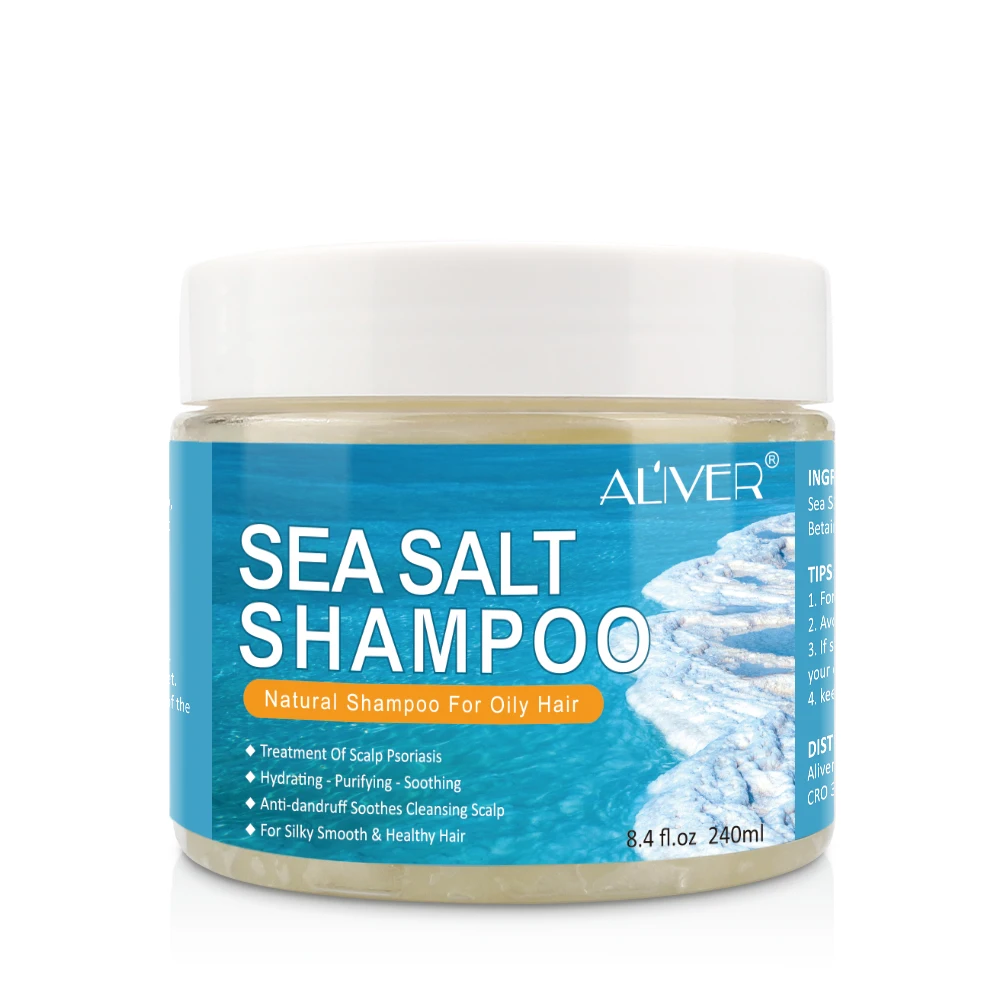 Custom Logo Sea Salt Shampoo Effectively Anti Dandruff Refreshing Oil Control Anti Off Hair Care Scrub Shampoo