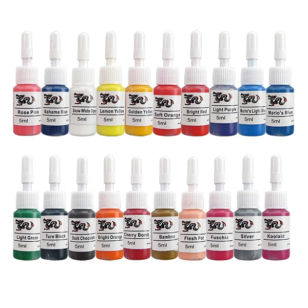54 Colors Tattoo Pigment Ink 5ml Skin Candy Tattoo Ink Set Tattoo Supplies Free