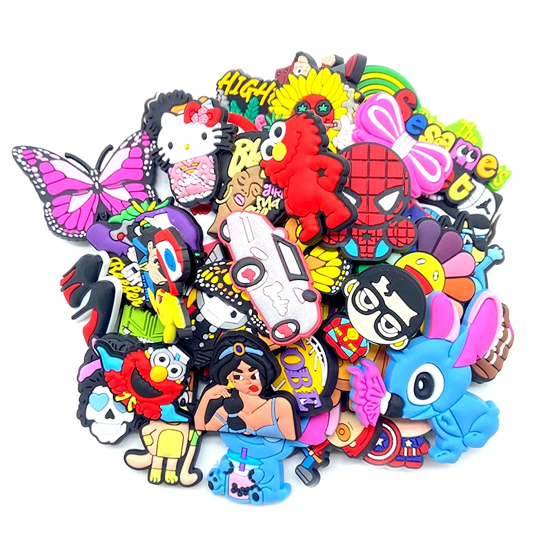 custom shoe charm lookalikes designer anime croc charms bad bunny jibbits for crocks Shoe Decorations bling luxury croc charms l