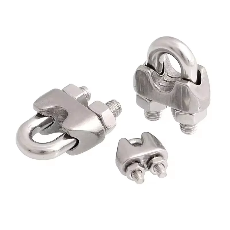 Good Quality 304 316 Stainless Steel M2 - M32 DIN 741 Wire Rope Grips Clips