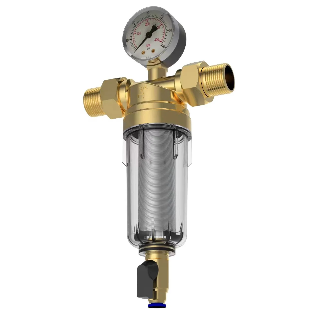 Whole House Water Purification System Brass Sediment Pre-filter With Self Cleaning Home Ro Water Filter Water Prefilter
