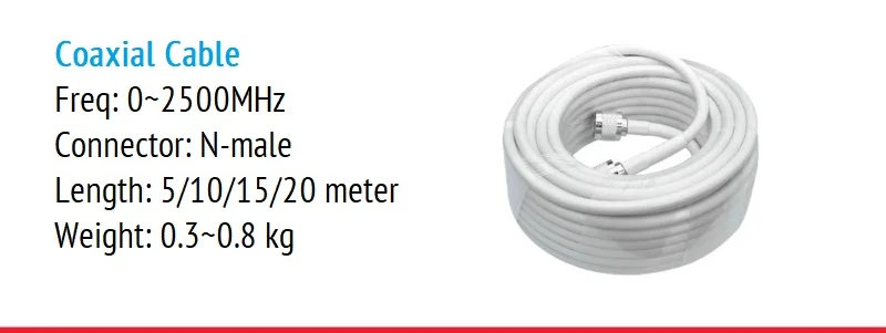 HWATEL GSM DCS WCDMA 2g 3g 4g 900 1800 2100 cellular amplifier full kit 4g booster with dual indoor antenna for 5000 sqf house