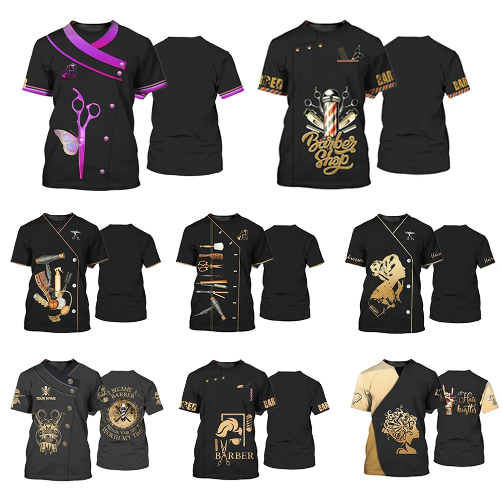 Beauty Nail Polish Salon Shop Professional Beauty Salon Clothes T Shirt Cleaning Nail Gel Polish Nails Shirt Uniform