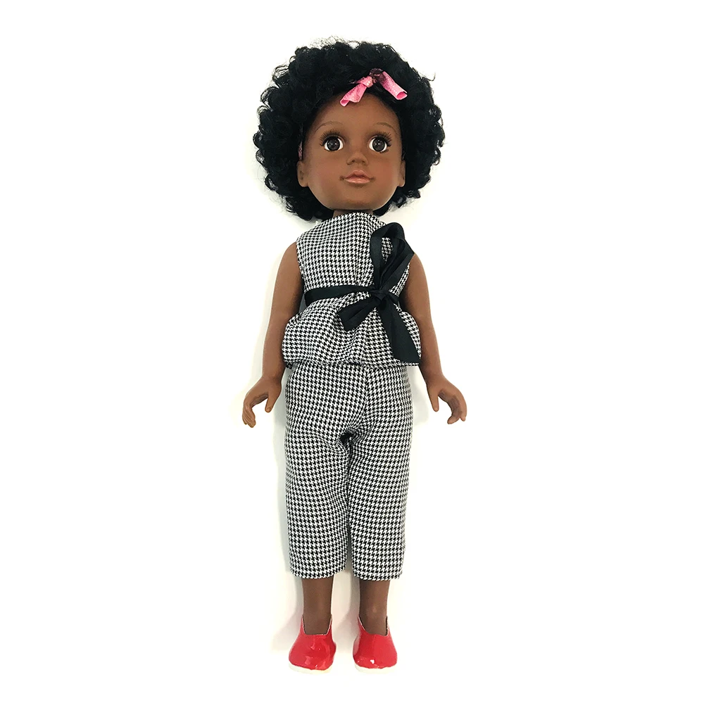 Factory direct wholesale lovely vinyl baby doll 18 Inches girls toys dolls African american fashion doll model for kids