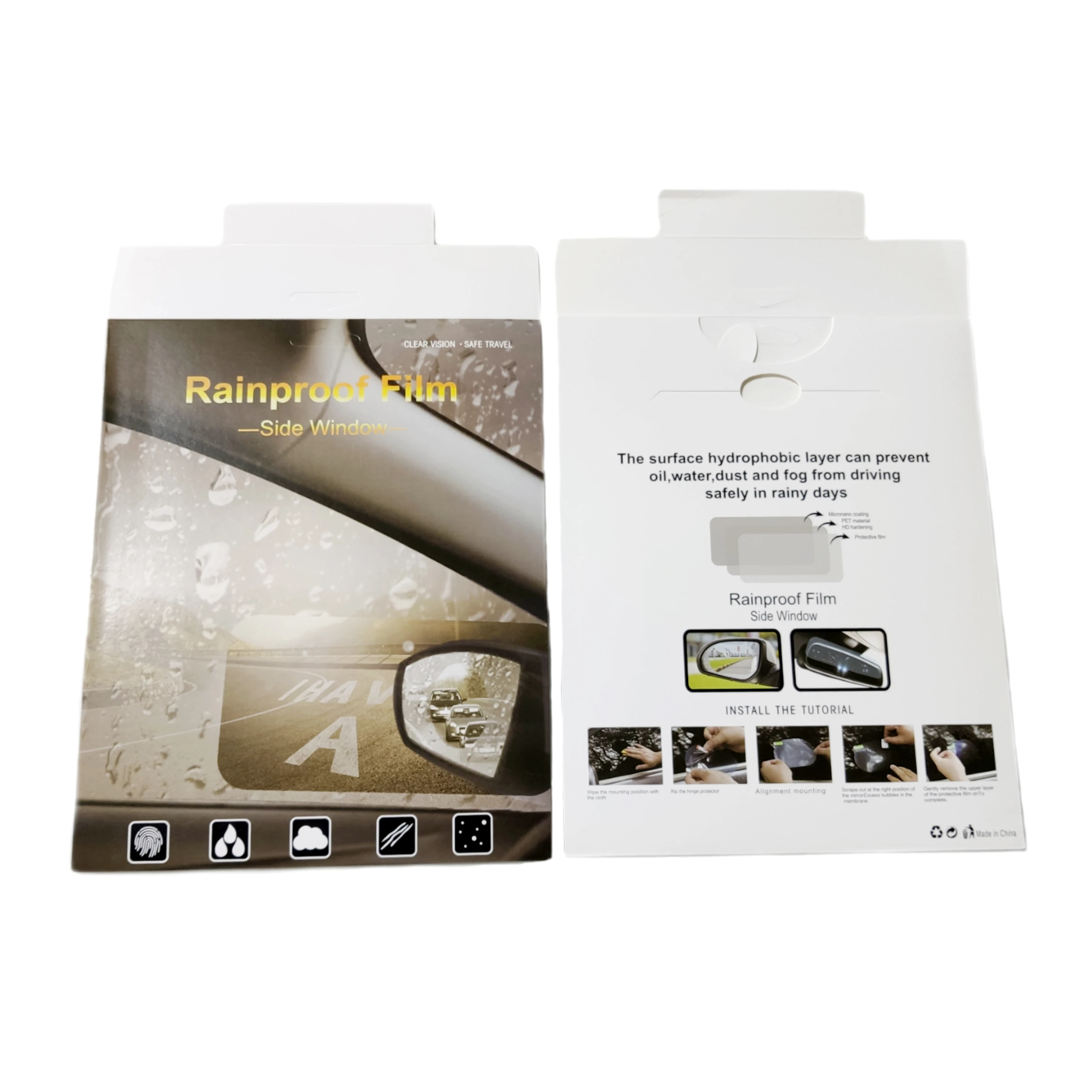 Car Rearview Mirror Rainproof Waterproof Anti Fog Anti Scratch Rain View Mirror Window Clear Anti Fog Protective Film
