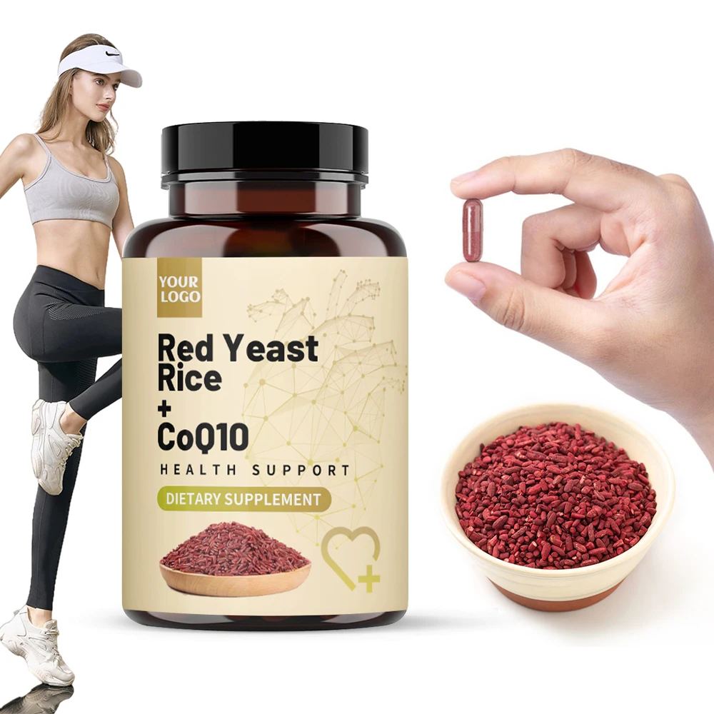 Private Label Ubiquinol Support Heart Health Red Yeast Rice with CoQ10 Supplements 200mg Coenzyme CoQ 10 capsule