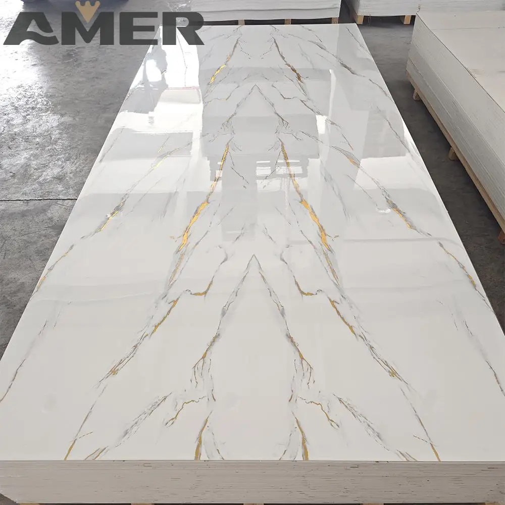Manufacturer High Glossy Flexible Precision Film Pvc Marble Sheets For Wall Chinese Uv Board Marble Mouldings Glue On Wall 95%