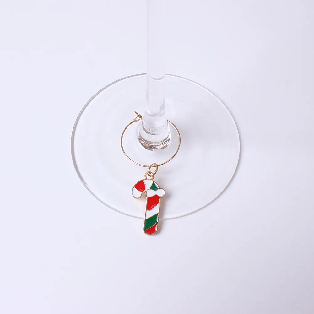 Christmas gist sets 6 style Wine Glass Charms  Wine Identification Markers for Stem Glasses Wine Tasting Party