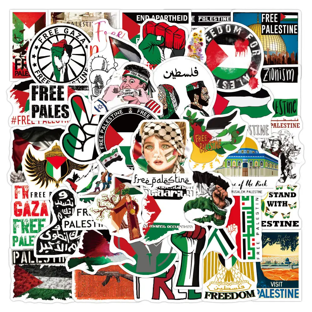 Cheap Price Customized Stickers PVC Waterproof Pattern Palestine Car Sticker Palestine Flag Stickers