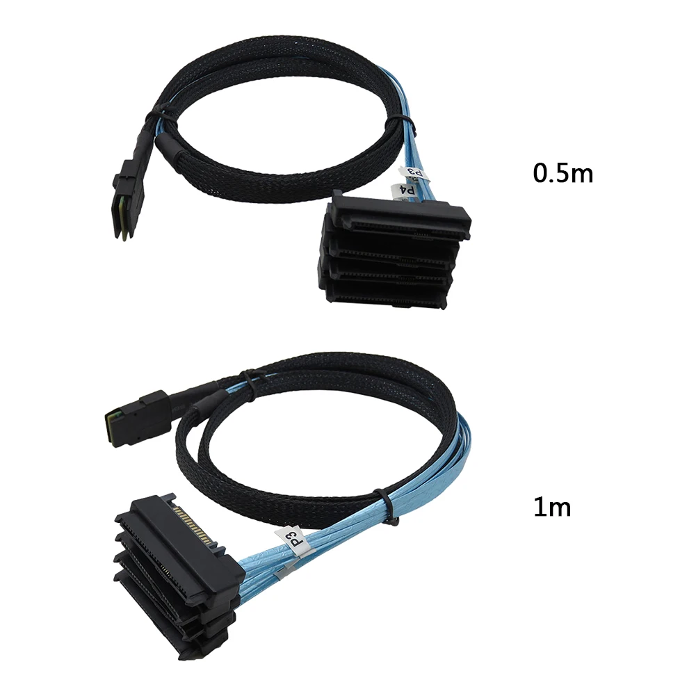 Внутренняя Mini SAS 36-контактный SFF-8087 до 4 29-Pin SFF-8482 кабель с 15 контактный разъем питания SATA провод сердечником для жесткого