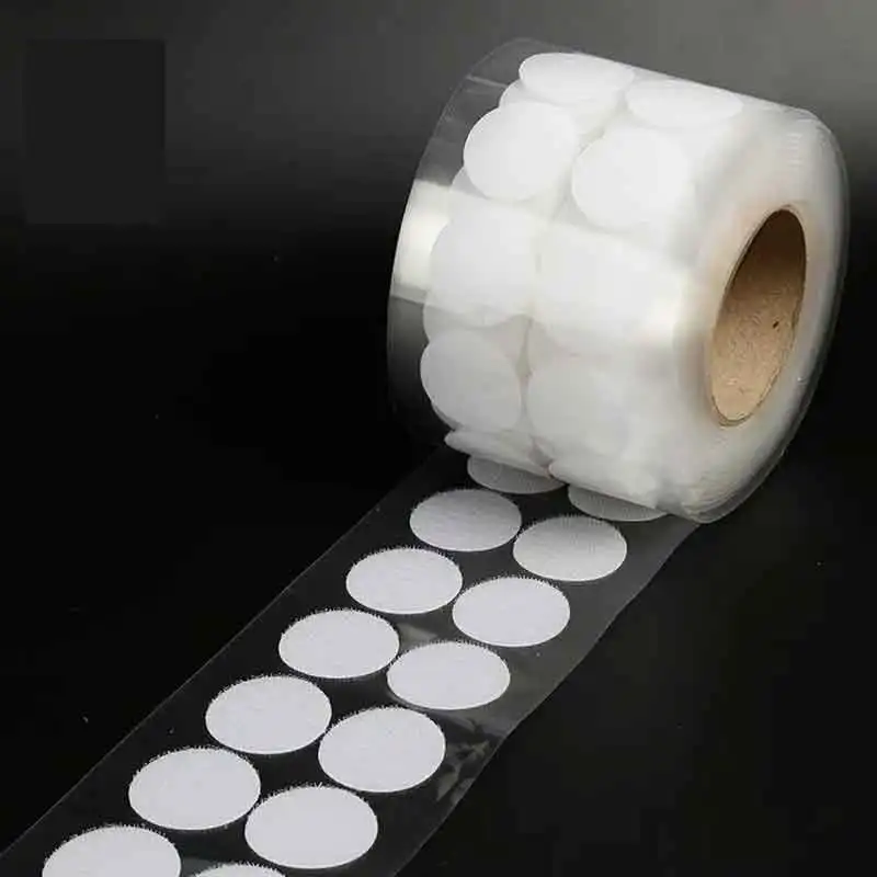 Strong strength self adhesive hook and loop dots tape fasteners sticky back coins