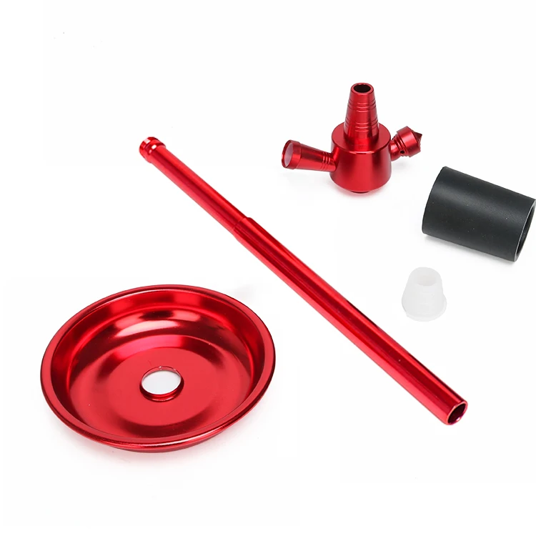 aluminium nargile accessories push type top hookah stem head shisha pole parts suit sets adapter rod