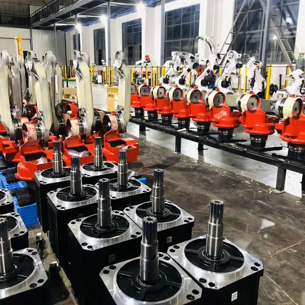 CNC metal material load and unload handling robot