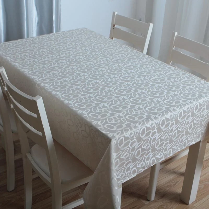 Promotional Rectangular Custom Jacquard Table Cloth Polyester Fabric Table cloth