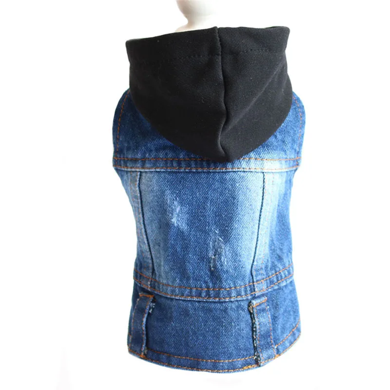 Fashionable Jeans Small Dogs Teddy Pet Puppy Clothes Dog Denim Vest Pet Jeans
