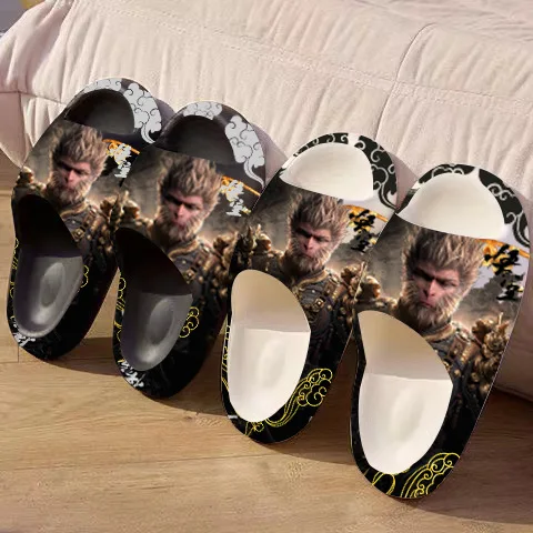 Мужские черные шлепанцы