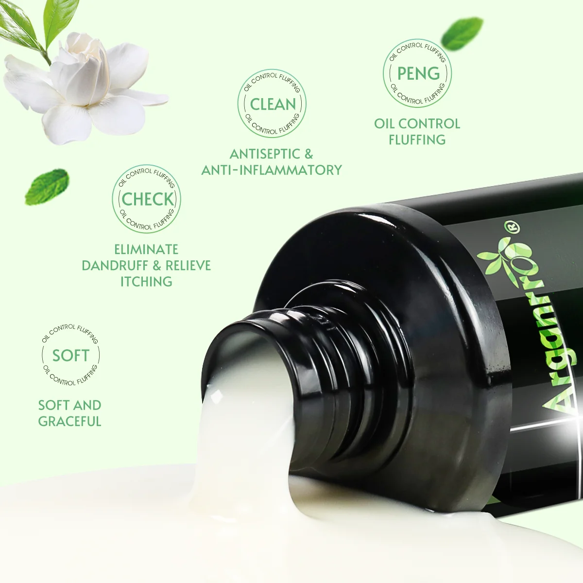 Love Yourself Hair Care Set Relieve Itching Improve Scalp Healthy Mint TeaTree Shampoo And Conditioner