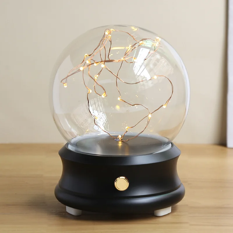 Drop-proof Bluetooth Speaker Music Glass Dome With Led Lights