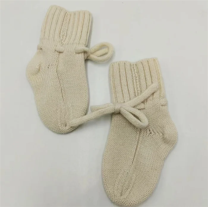 SZ373 Cute Newborn Baby Shoes Indoor Slippers Newborn Wool Socks Handmade Shoes Deep Knitted Crochet Baby Booties