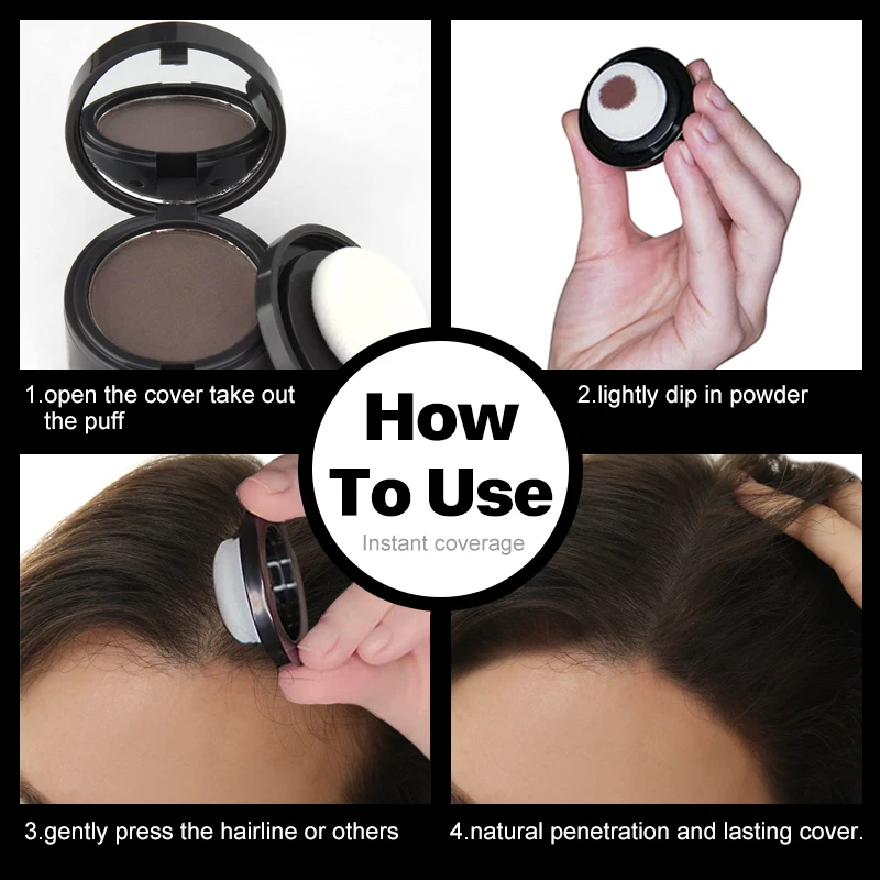 OEM/ODM Hair Fiber Powder 15 Color Custom Hairline Modified Concealer Root Cover Up Hairline Powder Hair Fiber