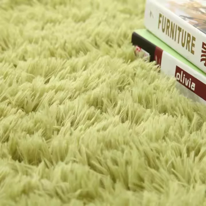 Classic Shaggy Plain Carpet Made in China Modern Fluffy Long Pile Carpets