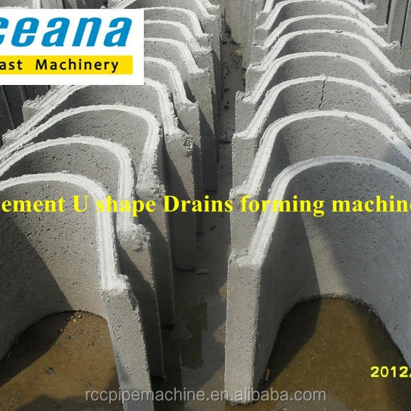 Concrete irrigation u channel machine, precast concrete channels