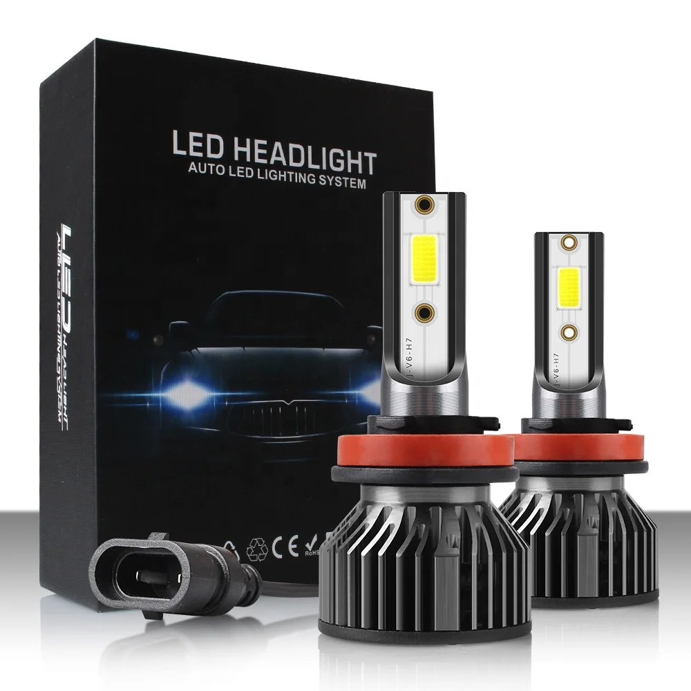 Super bright led auto headlight bulb 6000k 8000k car light h3 h4 h7 h8 h9 h11  S6 automotivecar headlights h4