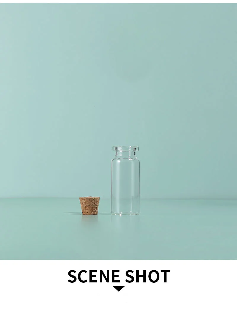 3ml 5ml 6ml 7ml 10ml 15ml 20ml mini clear glass wishing/small drift bottle/vials cork lid for gift tube corked jars supplier