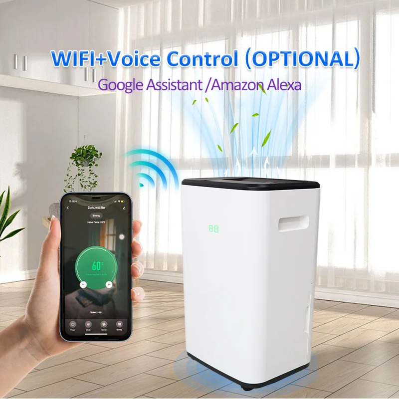 JJPRO Greenfly wholesale OEM ODM smart WIFI  Home dehumidifier  25L CE ROHS portable air dehumidifier with HEPA optional