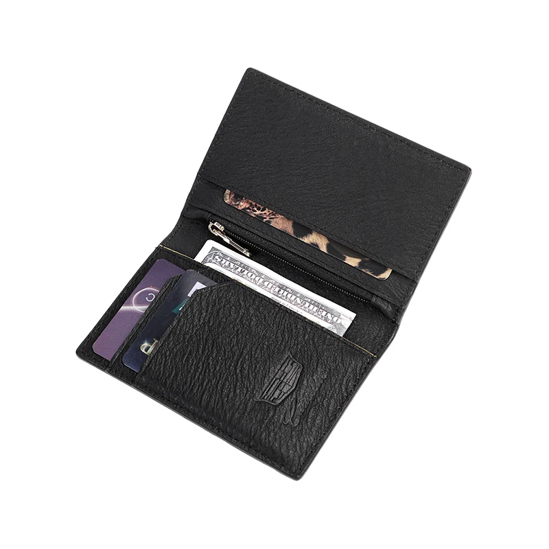 Cooperation cases OEM software men soft wallet short multi-card photo clip fashion RFID leather wallet card
