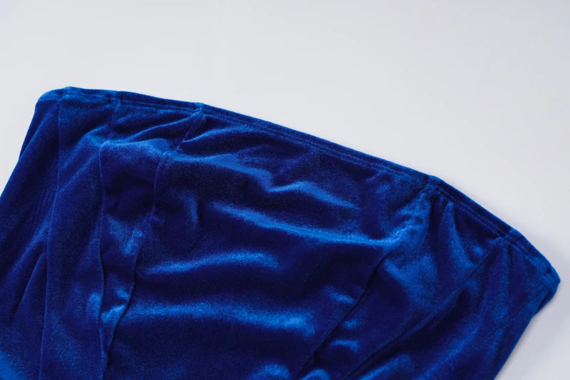 Lagerfe Tube Slit Evening Maxi Dress Velvet Party Club Apparel Sleeveless 2021 New Fashion Elegant Winter Fall Casual Clothes