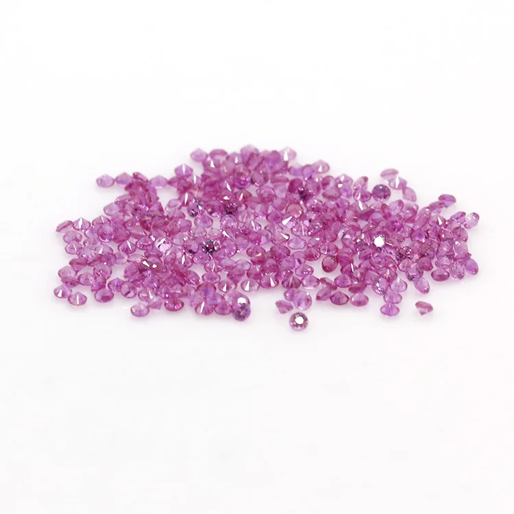 wholesale high quality natural pink sapphire 1.0-2.0mm loose gemstone 100% natural color pink sapphire  stone