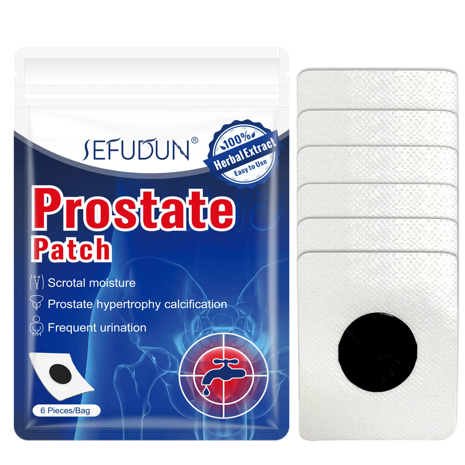 2023 New Hot Sale Health Care Herbal Prostate Patch Easy Use Effective to Treat Prostatitis Painful Urination Prostatic Plaster