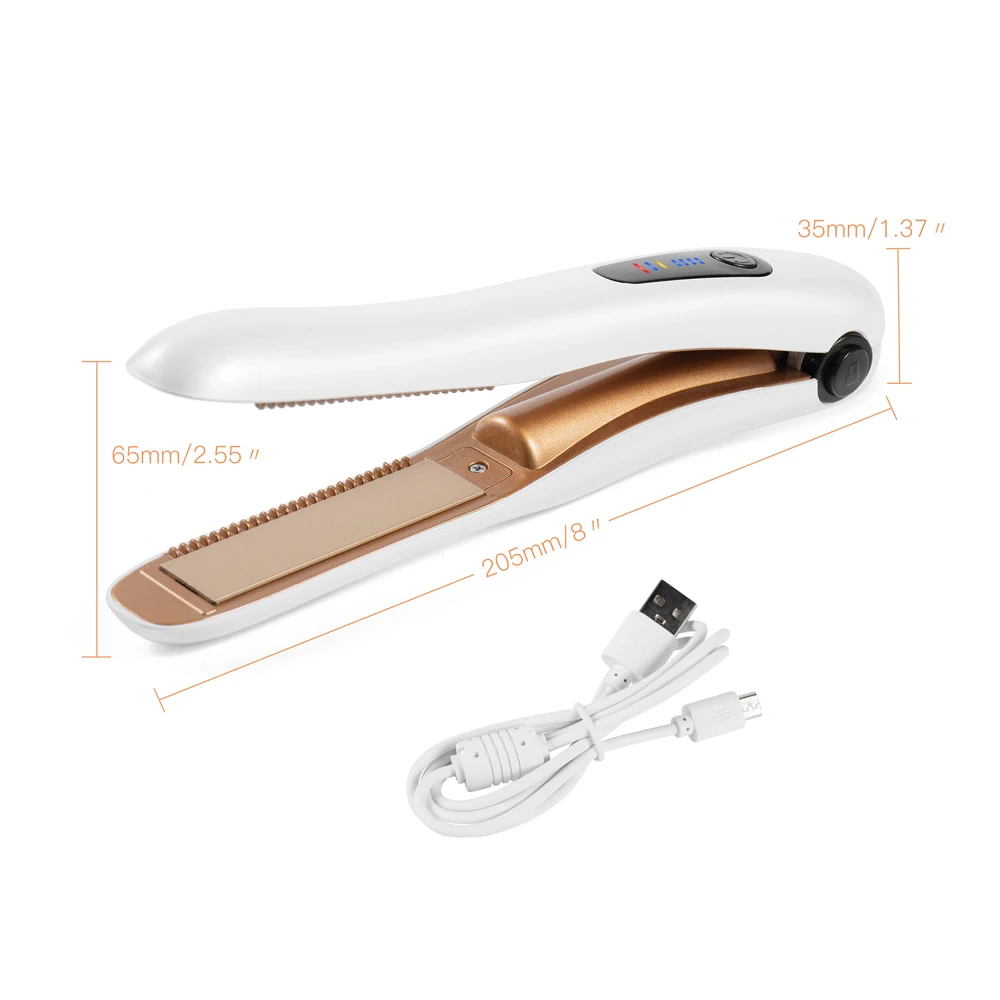 ceramic coating chargeable wholesale cordless wireless car charger flat iron  titanium