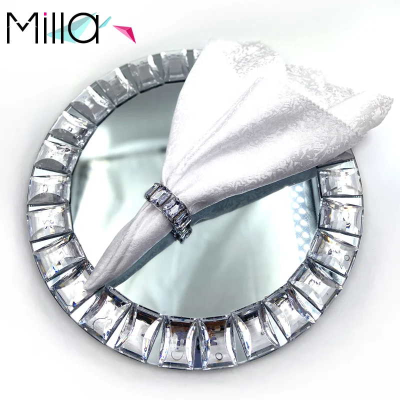 Colors Diamond Crystal Gold Silver Rhinestone Napkin Ring for Wedding Decoration