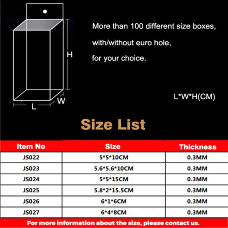 
Stock clear PET PVC PP box organizer plastic watch boxes packaging China supplier wholesale 