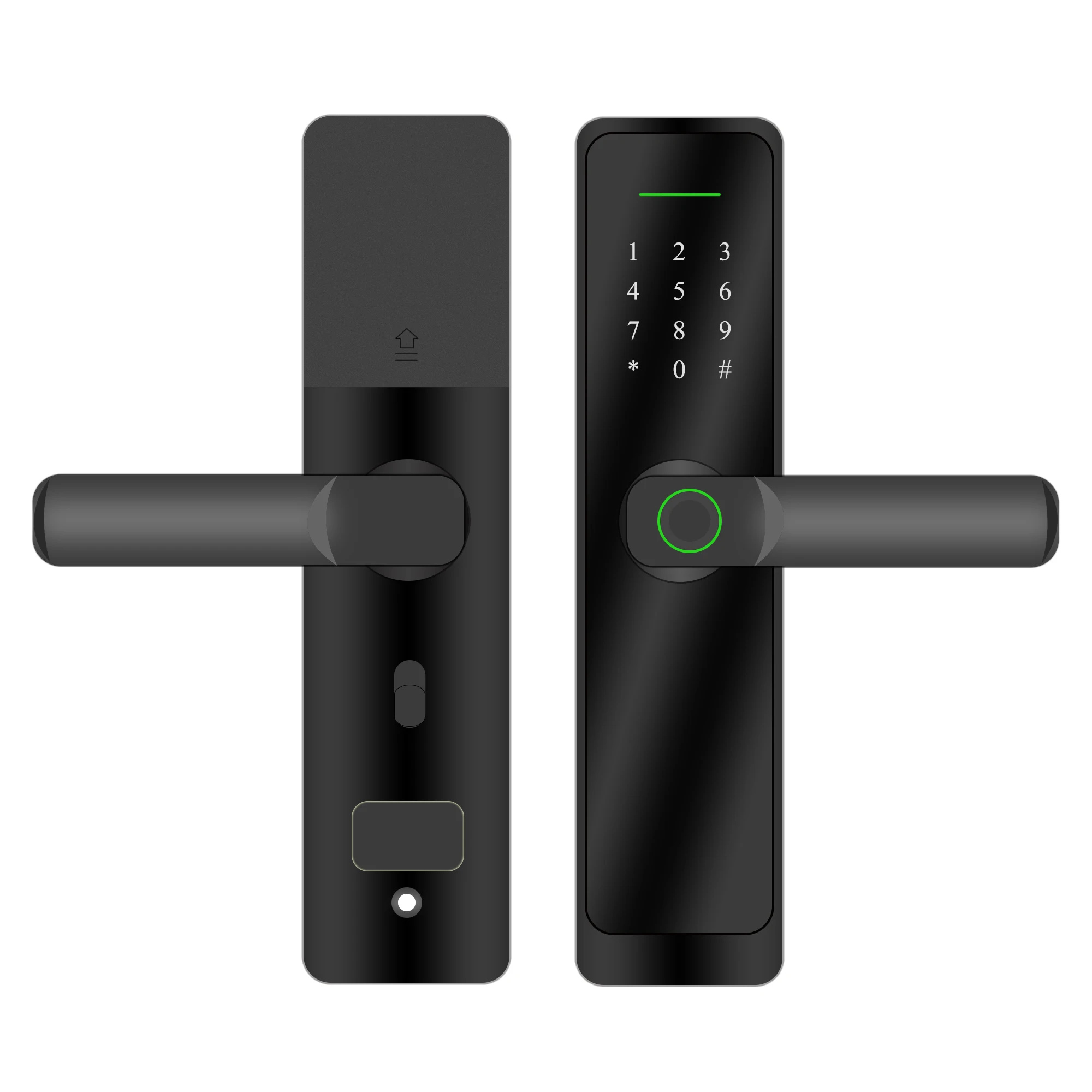 High Quality Electric Digital Key IC Card Passcode Touch Keypad Handle Door Lock For Home