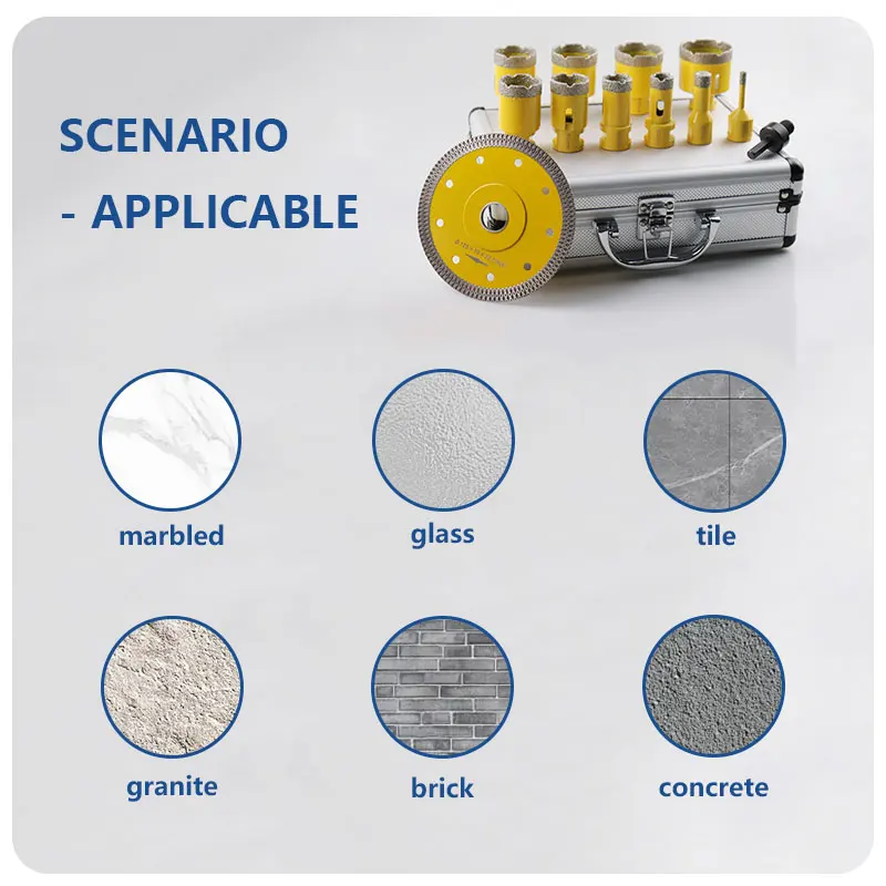 Vacuum Brazed M14 Diamond Tools Cutting Bit Tile Hole Saw Diamond Core Drill Bit Set