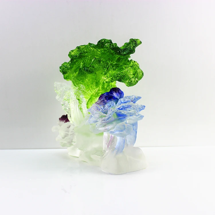 Wholesale Chinese Style Lucky Jade Cabbage Model And Fortune Cabbage Statues For Sale