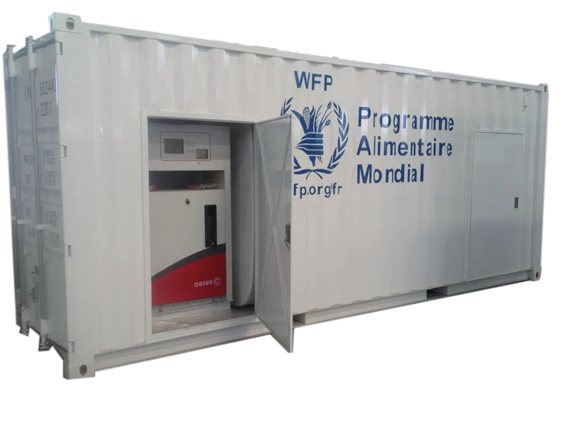 Взрывозащищенный 20-футовый 40-футовый мобильный контейнер для розлива топлива, бензиновая станция для химической жидкости, нефти, газа