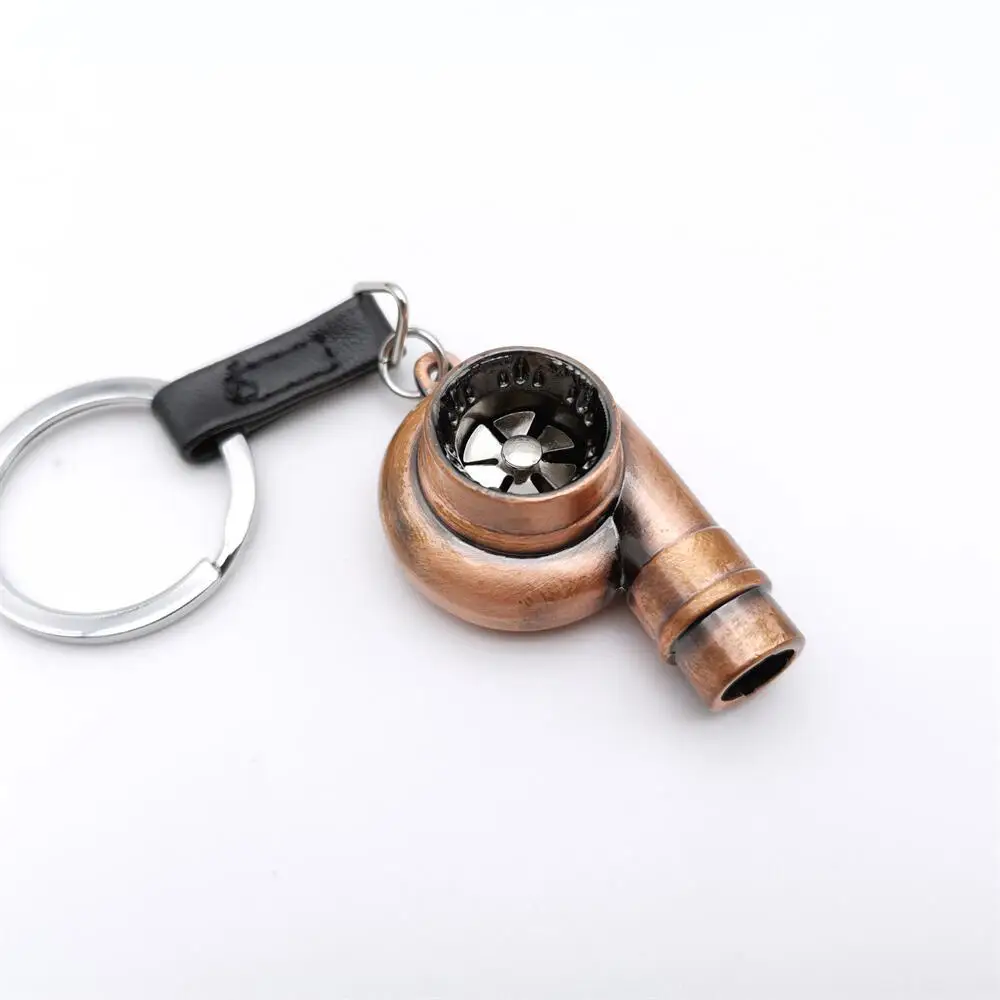 The blades will turn the turbo-charged car whistle modeling simulation alloy metal key chain pendant hot foreign trade