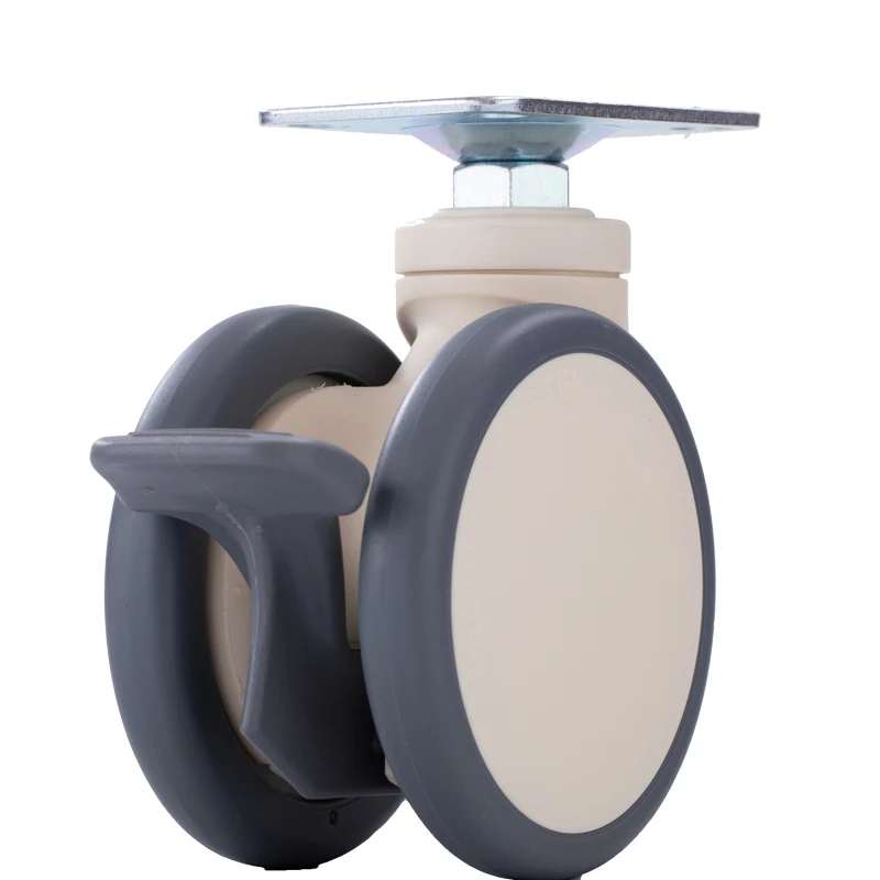 Hospital Silent Adjustable White medical With Brake Caster