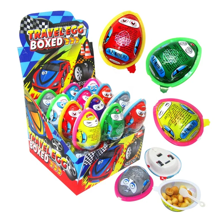 Hot OEM car Big egg shaped surprise chocolate chip cookie kids candy chocolate bean