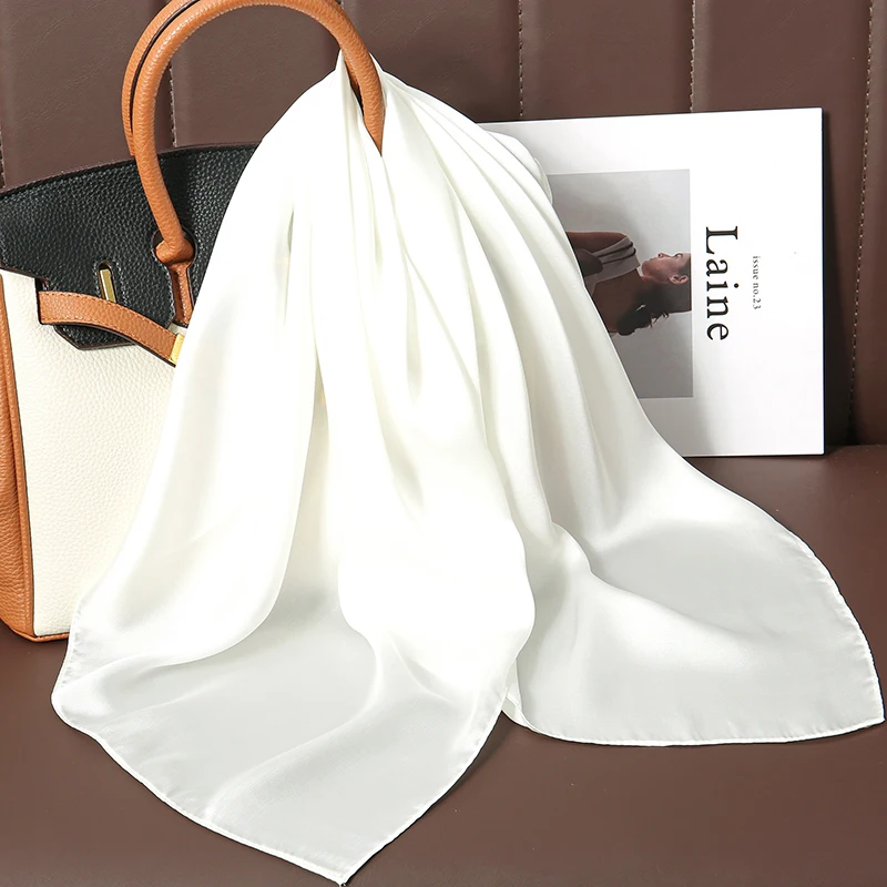 70*70cm Satin Square Scarf Luxury Fashion Hair Scarves Women Hijab Accessories Shawls Ladies Neckerchief Wholesale