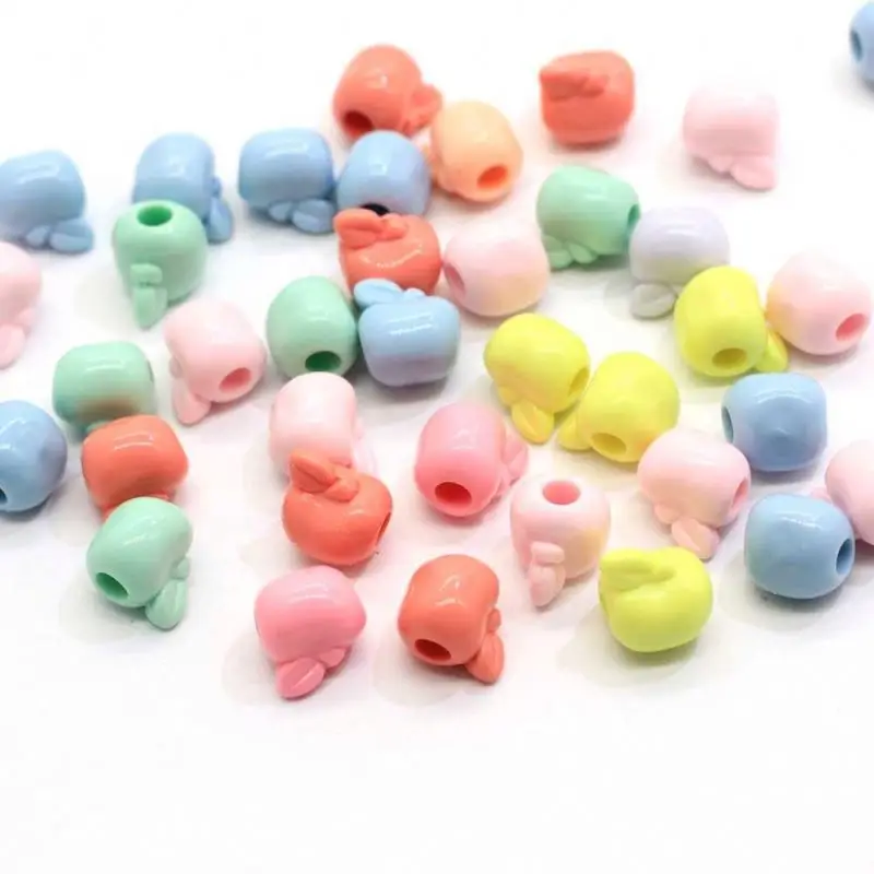 Top Sell Acrylic Pastel Beads Plastic  Fruits Beads with 2.5mm Hole for  Jewelry Making Necklace DIY 500G/BAG